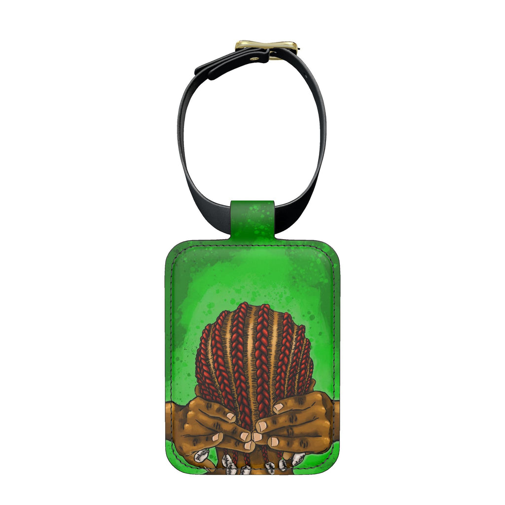 Red Braids Luggage Tag